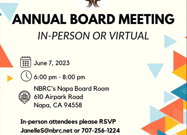 Annual Board Meeting June 7th at 6pm